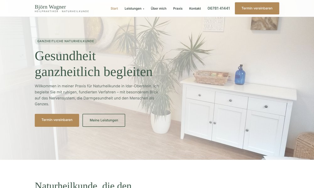 Referenz: Website naturheilkunde-wagner.de