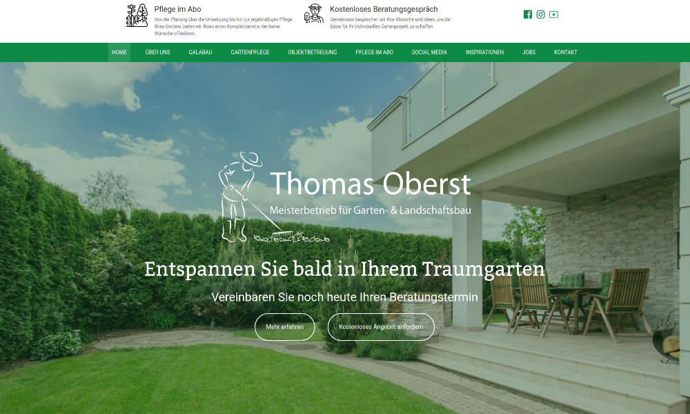 Referenz: Website landschaftsbau-oberst.de